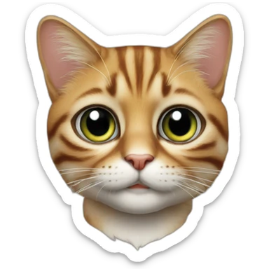 poes met bril sticker