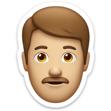 The head of a man with a red question mark instead of a face  sticker