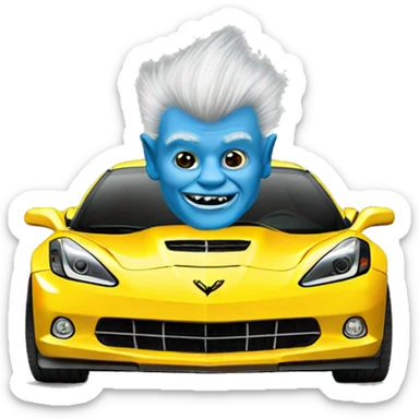 Troll on a corvette  sticker