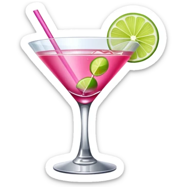 cosmopolitan pink cocktail sticker