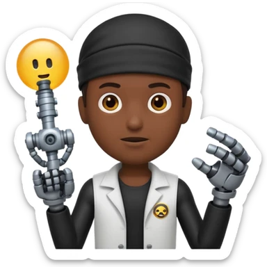 animated emoji for a player called prophet of doom I Dont Know shruging emote needs to be white male space pirate themed and dark sticker