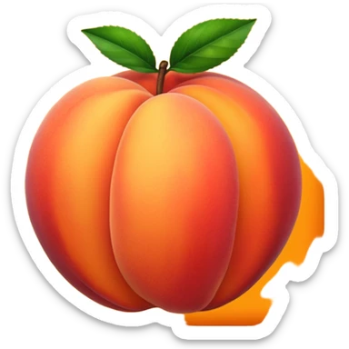Peach sticker