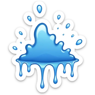 A glossy white paint splash sticker