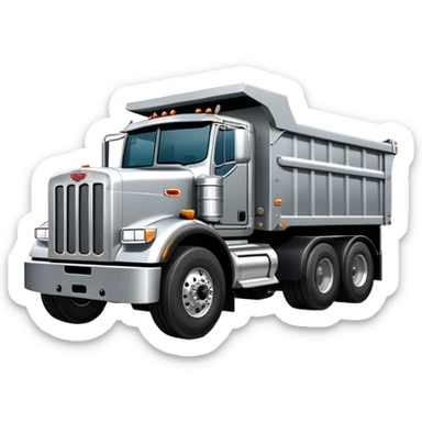 Peterbilt 18 wheeler dump truck sticker