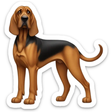 Bloodhound dog full body sticker