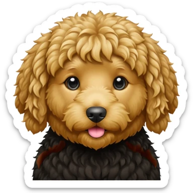 Black goldendoodle  sticker