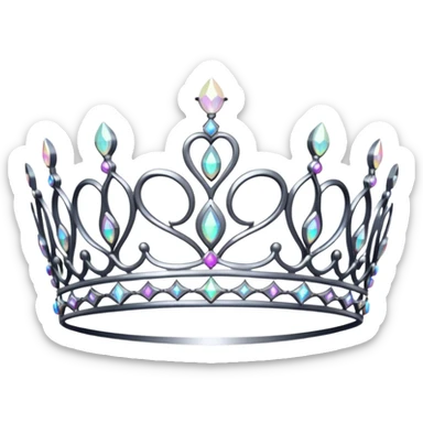 Iridescent tiara sticker
