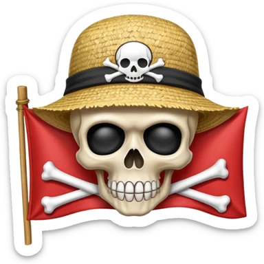 Can u create a emoji thats the straw hats flag of one piece in style of anime sticker
