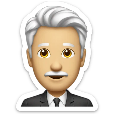 Hombre mayor blanco calvo sticker