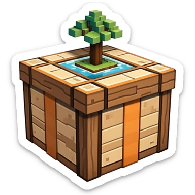 Minecraft crafting table sticker