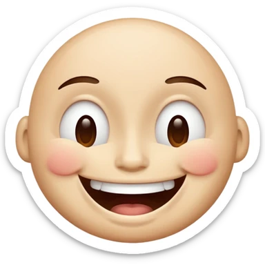 I want an overly excited face that says “I am so excited, I cannot contain. With eyes tightly squeezed closed together and a big grin emoji. With no  eyes  sticker