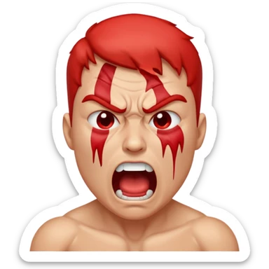 gay angry rage screaming loudly cryjng sticker