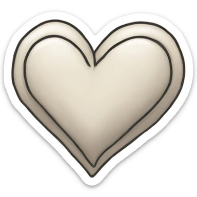 Sketched heart sticker