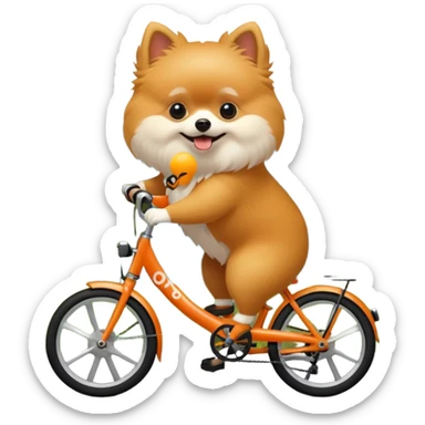 pomeranian brompton bike sticker
