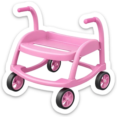 pink baby walker sticker