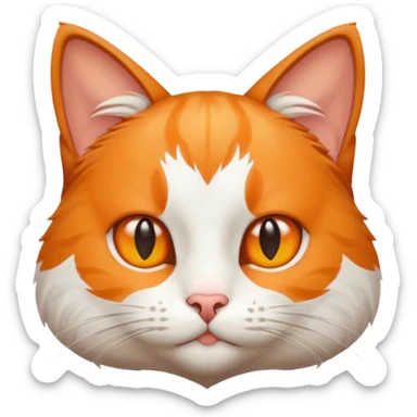 Cat sly face sticker
