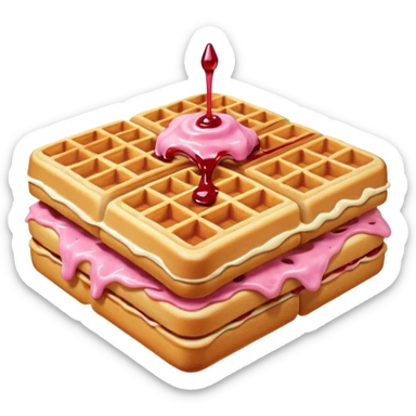 waffle wich dough is pink sticker