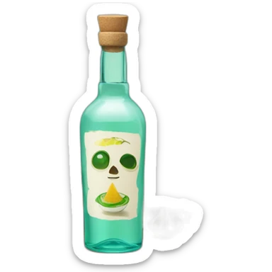 Mezcal shot on pyramid sticker