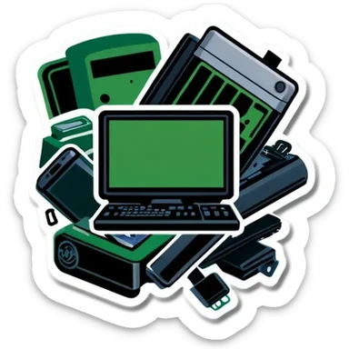 recycling electric materials sticker