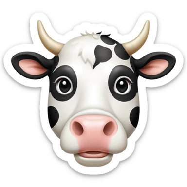 Cartoon cow face with Saturn as its body, the planetary rings circling the middle, and disproportionately large barefoot human feet at the bottom sticker