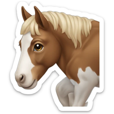 Bébé à cheval sur un chien sticker