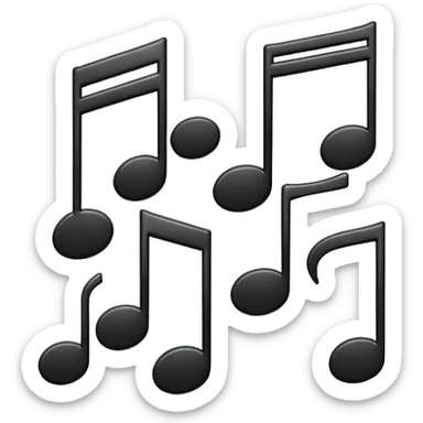 Music notes sticker
