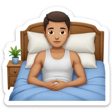 Masculine woman spooning in bed sticker