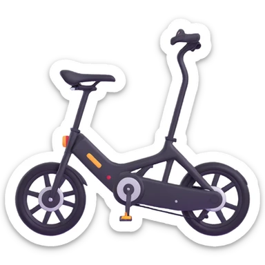 black electric bicycle sticker