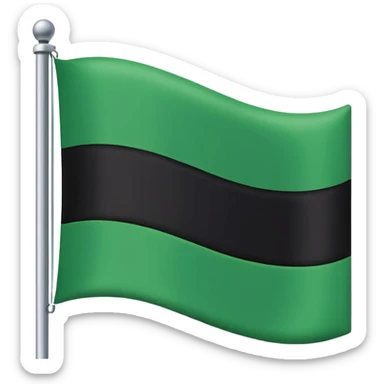 No js do a flag with green on top white in the middle and black on the bottom three sections don’t add any symbols or anything just those three colors spilt like top middle and bottom no just three sections 🇦🇪 exactly like this but remove the red part on the side sticker