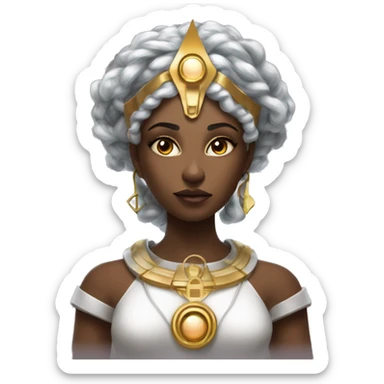Technomancy Goddess is a mystical being who controls both magic and technology. She can cast spells on technological networks. Her powers blend the ancient art of magic with advanced cybernetics and technology. She can command machines sticker