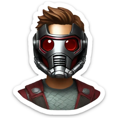 star lord, mask sticker