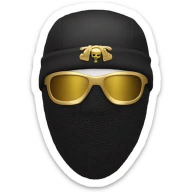 Goon with a ski mask and gold chain sticker
