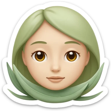 Minimal wellness emoji representing tighter skin and firmness,
subtle lifting effect, smooth contours, calm and natural,
no beauty or cosmetic symbols, soft sage green color palette sticker