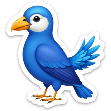 blue bird from Brazil, rio sticker