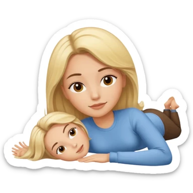 naked lying down blonde brunette wife sticker