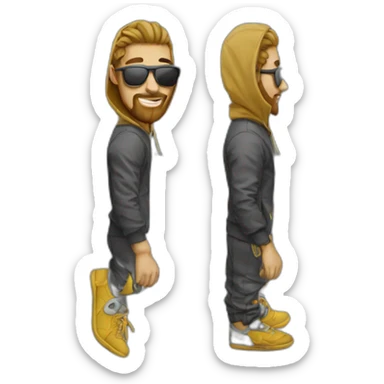 mens street wear sticker