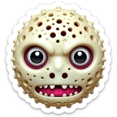 Trypophobia glitched monster face sticker