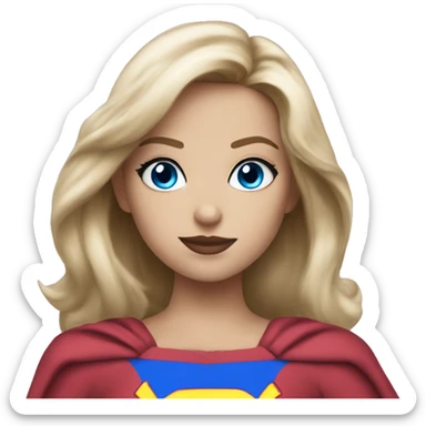 Supergirl blue eyes sticker