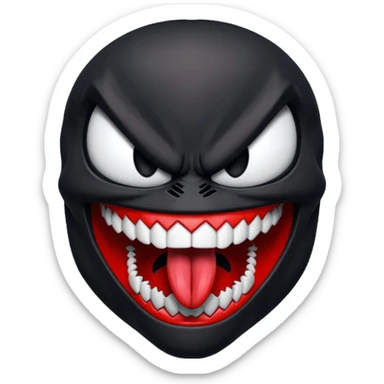 Venom face which should look like venom from a gba game sticker