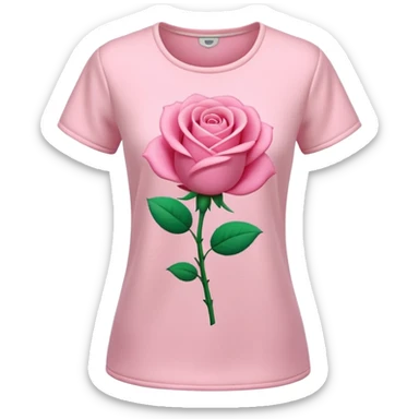 A 3D cartoon rose-pink women’s top with short sleeves, soft fabric texture, gentle lighting, isolated on plain background. Complete plain, no textures. sticker