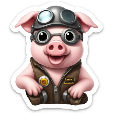 Pig piolt sticker