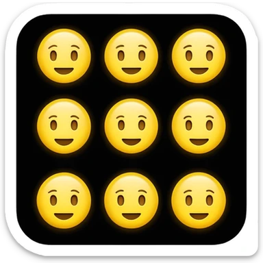 I want to make a emoji only N in glowing a simple design yellow without background sticker