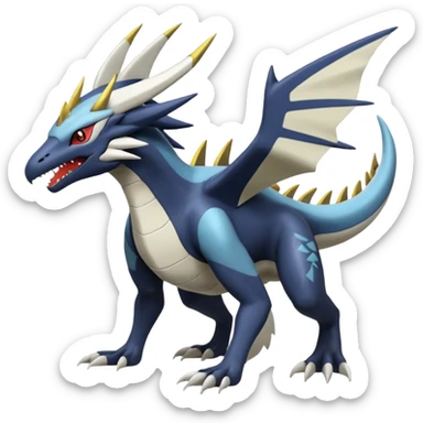 Silvally-Nargacuga-Latios-Giratina-Salandit-Pokémon-Fakémon-fusion-animal-hybrid-creature sticker