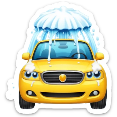 create me an image for a vertical in my super app, Car wash sticker