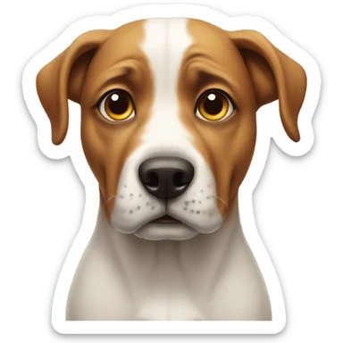 Dog with pleading eyes sticker