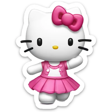 Hello Kitty qui danse la Macarena sticker