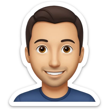 Howie Dorough from Backstreet Boys with dark brown hair sticker