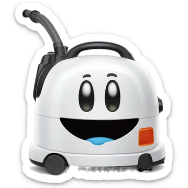 Henry Hoover with a smiley face sticker