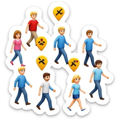 People go in seperate direction sticker