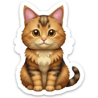 Torbie cat sitting sticker